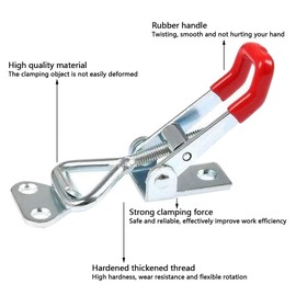 WANGCL 4PCS Lever Latch Latch Box Toggle Clamp Lever Ladder Clamps for Boxes Cupboard Drawer Door Window Adjustable Toggle Clamp Quick Release Pull Latch