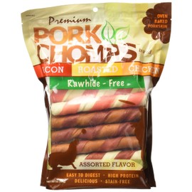 Scott Pet Products 24 Count Pork Chomps Assorted Twistz Treat, 6"