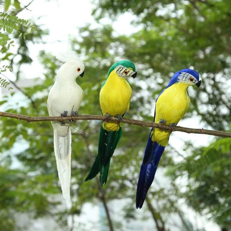 ZYWUOY Simulation Parrot, Artificial Fake Parrot Lifelike Feathered Bird Imitation