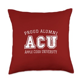 Apple Cider Lover Design Co. Proud Alumni Apple Cider University Throw Pillow, 18x18, Multicolor