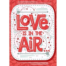 Designer Greetings Love Is In The Air: Red Foil Hearts and Trim Humorous/Funny Valentine's Day Card