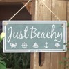 'Just Beachy (Land & Sea)'- Nautical Sign - Handmade Shabby