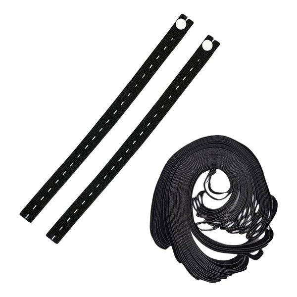 Wumuzai 50 PCS Roll-up Clothing Storage Elastic Band with Button