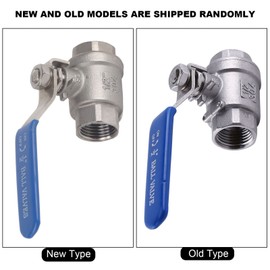 1/2 Inch NPT Stainless Steel Ball Valve Ball Valve with Full Flow 2-Way Rotary Lever Two Piece Ball Valve