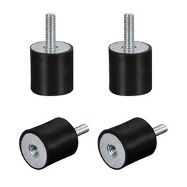 QLEUIFT Pack of 4 Engine Mount Vibration Damper M8 Anti Vibration Rubber Bearing Rubber Engine Mount Silent Block Rubber Buffer Air Conditioning Rubber Buffer for Engine Generator Compressor VD25 x 30
