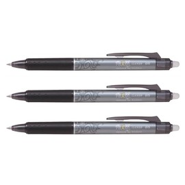 Pilot FriXion Clicker 0.5 mm (Fine) Set of 3 Black
