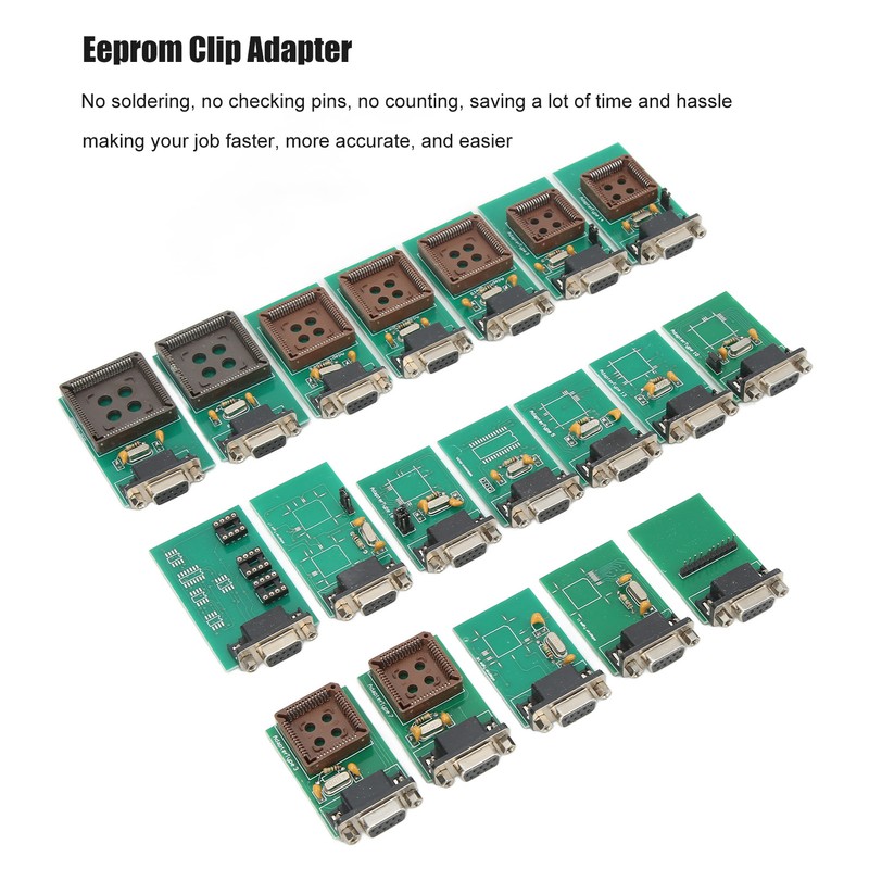 19 Pcs UPA Full Adapter Programming Eeprom Board Clip Adapter