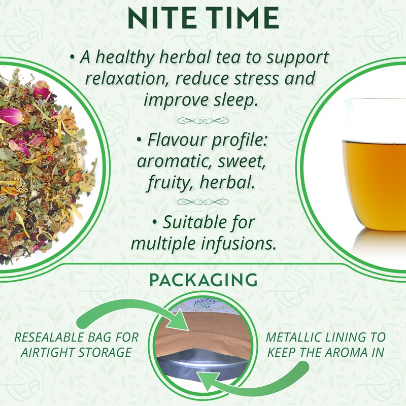 Nite Time Premium Herbal Loose Tea – Mood & Relaxation
