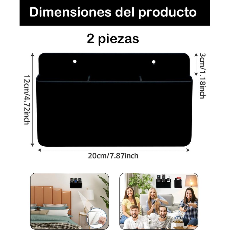 2 Piezas Porta Controles, Porta Controles Pared De Múltiples Mandos