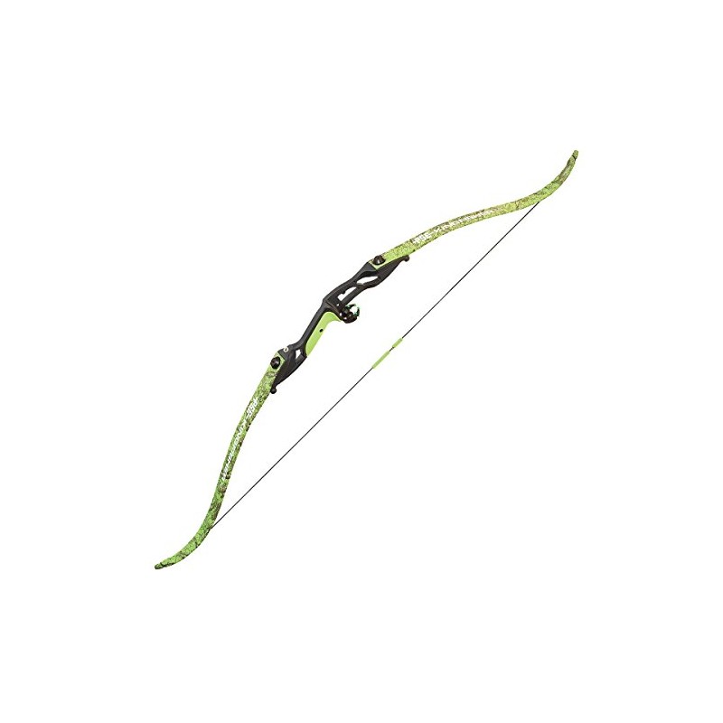 PSE Kingfisher Bowfishing Recurve Bow, Flo Green DK'd Camo, Right