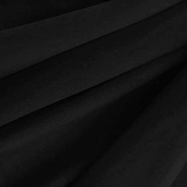 Stylish Fabric 2-Way Stretch Polyester Interlock Knit Lining 58/60" Lightweight Fabric/DIY Projects, Black 10 Yards