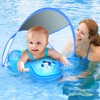 LAYCOL Baby Swimming Float with UPF50+ Sun Canopy Baby Floats