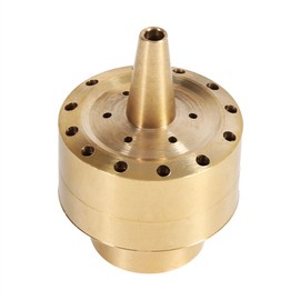 Fountain Nozzle Head, 1/4" / 1/2" / 3/4" Brass Column Garden Pond Fountain Water Nozzle Sprinkler Spray Outdoor Decorations Gold (3/4")