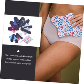 Healvian 12pc Washable Sanitary Napkins for Women Reusable Pads Storage Bag for Travel Daily Use and Comfort