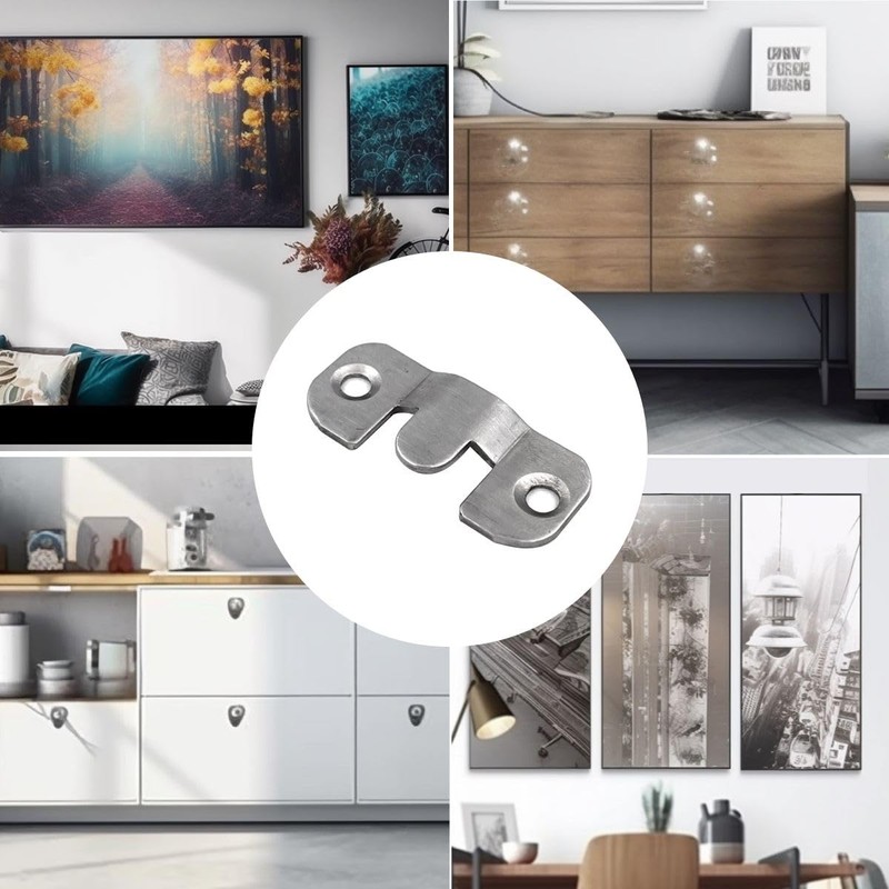 Winova 16pcs/8 Pairs Frame Bracket Bracket Set Stainless Steel Same