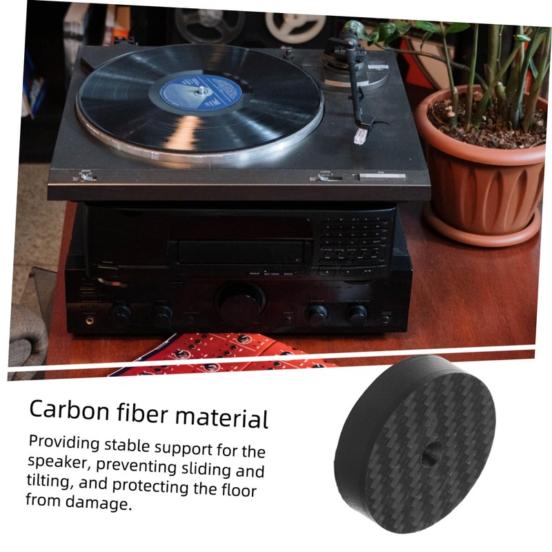 Operitacx Carbon Fiber Speaker Isolation Stand Feet Pads Durable Noise