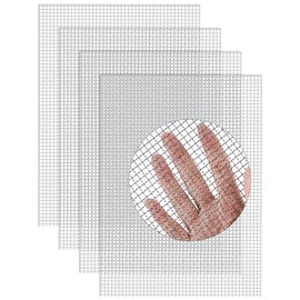 4Pack 5Mesh 10'' x 14'' Wire Mesh Screen, 304 Stainless Steel Anti-Rusted Mesh Screen, Sturdy Wire Diamaeter 0.7mm, Easy to Cut, Woven Sturdy Metal Mesh Sheets for Air Vent, DIY Project, Drainage