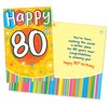 Chuck's Card-O-Rama 80th Birthday Card - Excellent Card Stock, Envelope