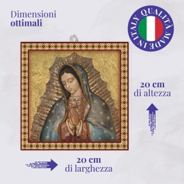 F.LLI BONELLA Madonna of Guadalupe Tile 20 x 20 cm
