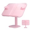 Lifting Reading Rack Adjustable Height Lightweight Portable Plastic Pink Book