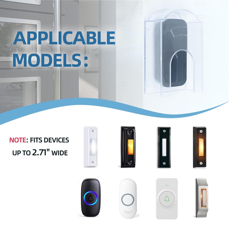 Cubierta de timbre de puerta resistente a la intemperie, cubierta