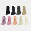 Anti-slip Basic Toe Yoga Pilates Socks for Home Training Basic Toe Socks Lavender 2ea