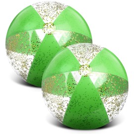 YoXinKau Beach Ball Water Play Beach Toy Inflatable Playground Ball Bathing Outdoor Summer Event Sports Garden Swimming Bubble Ball Summer Day Toy (Green)