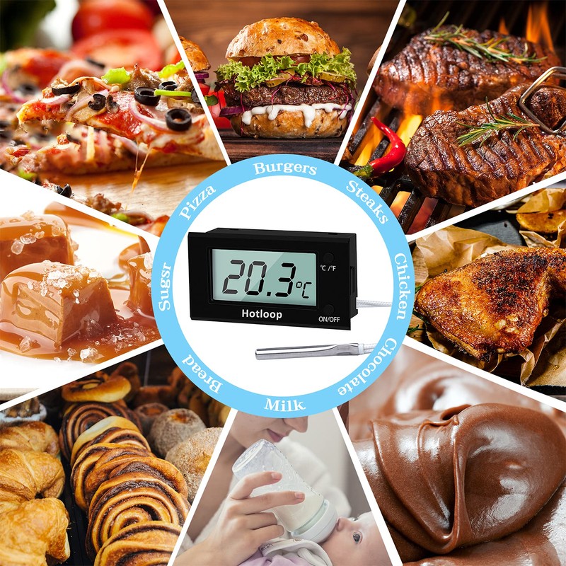 Hotloop Digital Oven Thermometer Heat Resistant up to 572°F/300°C, LCD