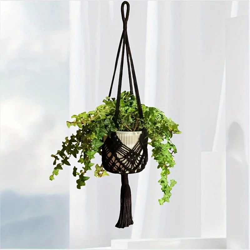 Outdoor Plant Hanger Macrame – Boho Macrame Plant Hanger For