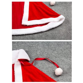 Christmas Cape Cloak Santa Cos Poncho Santa Cosplay Costume, Costume, Clear Stone Cosplay, Christmas Colorful Cape Ladies, Red, Kids, Adults, Ladies, Girls, Stylish, Parties, Events, New Year's Party,