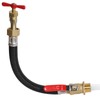 Garden Hose Extension Adapter Short Fitting with Valve,3/4" GHT Solid