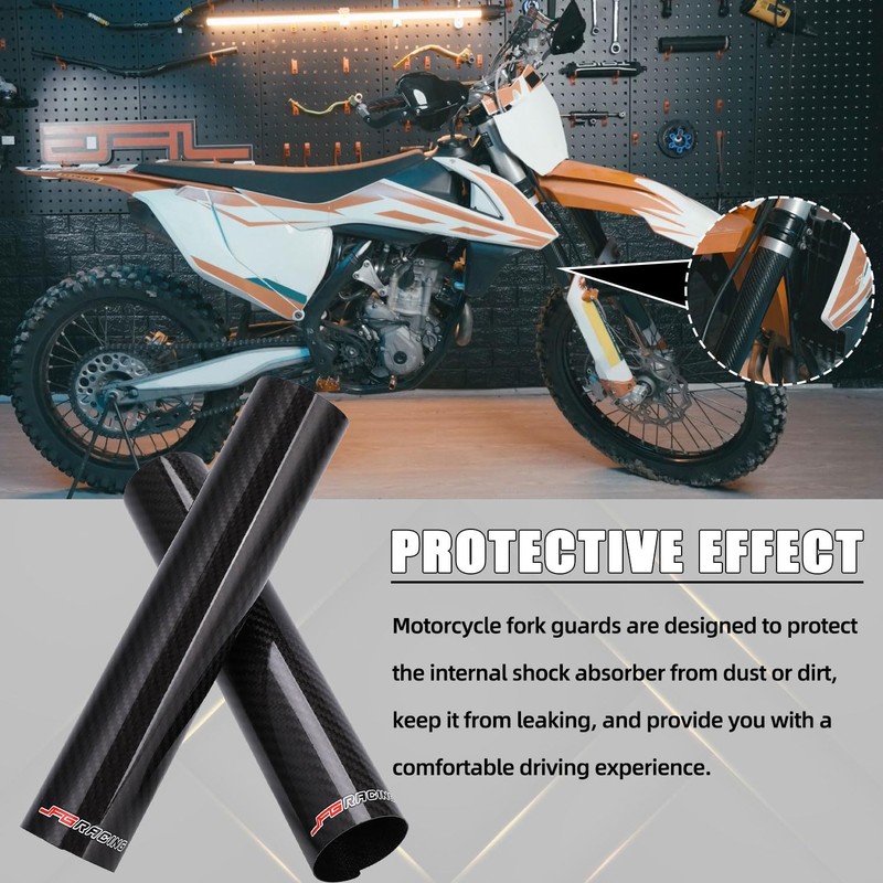 JFG RACING 170 mm Motorcycle Front Fork Cover, 1 Pair