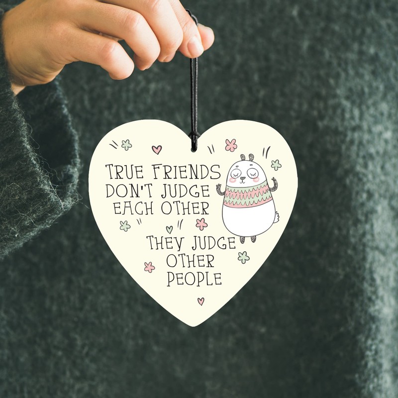 Dorothy Spring True Friend Funny Gift Wooden Heart Sign Frendship