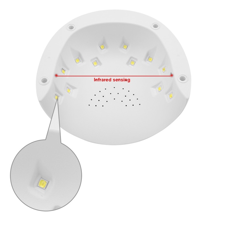 24W LCD Display UV Nail Dryer Dual Light Sources Gel