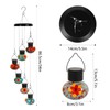 ‌Solar-Powered Hummingbird Feeder with Wind Chime Elegance – 6 Leak-Proof