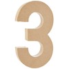 Creativ 26631 20 cm 1-Piece Papier Mache Number 3, Beige