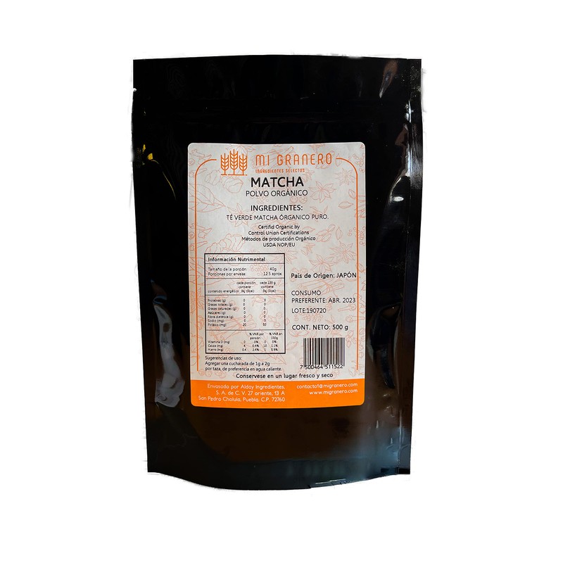 Té Matcha Orgánico Puro 500 gramos
