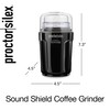 Proctor Silex Sound Shield Electric Coffee Grinder for Quiet Grinding,