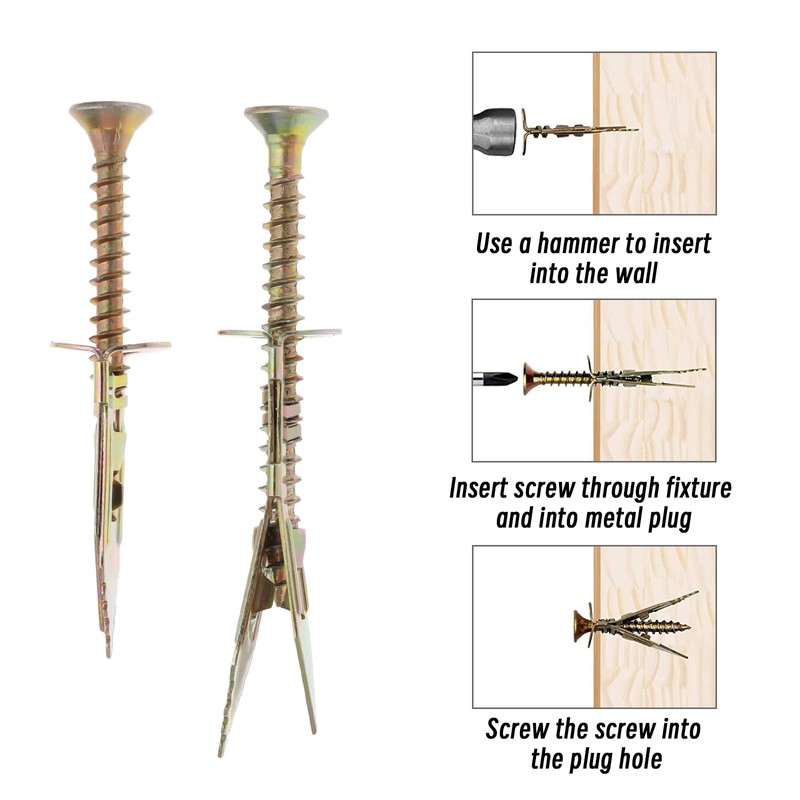 Self Drilling Wall Plugs with Screw Set Drywall Expansion Anchors