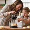 Upgraded 1L Manual Butter Churner with Non-Slip Base & Finger-Safe