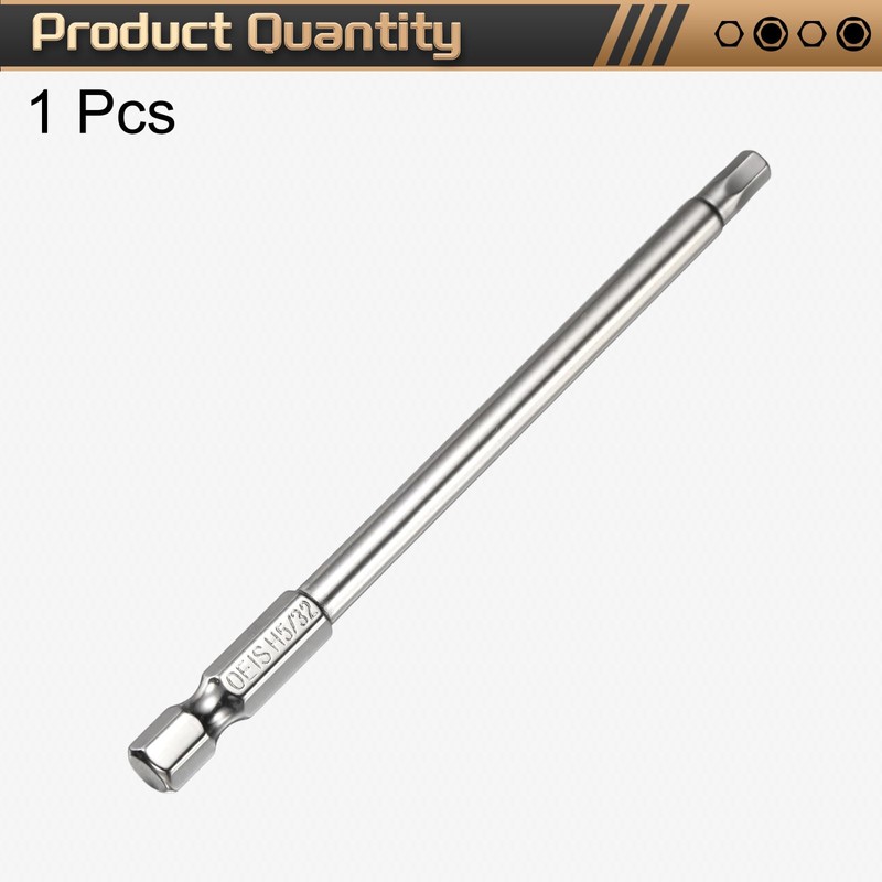 sourcing map H5/32 Hex Head Screwdriver Bit 5/32" Flat Tip
