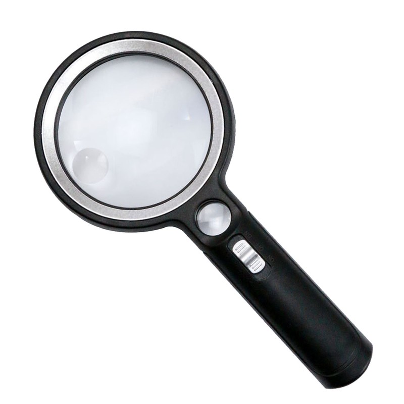 Magnifying Glass 5X 13X 20X Handheld Magnifier UV Light with