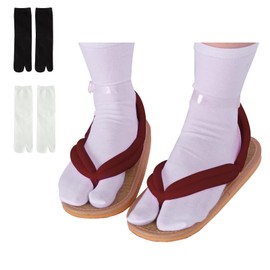 Anime Unisex Cosplay Clog Shoes Japanese Cosplay Prop Oshitari (10-11 27cm,Kamado Tanjirou)