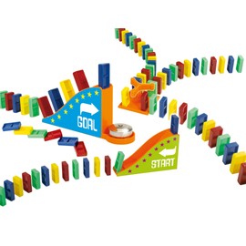 Noris Domino Run Basic 606062022 Set of 200 Stones and a Ramp for an Impressing Course, from 3 Years