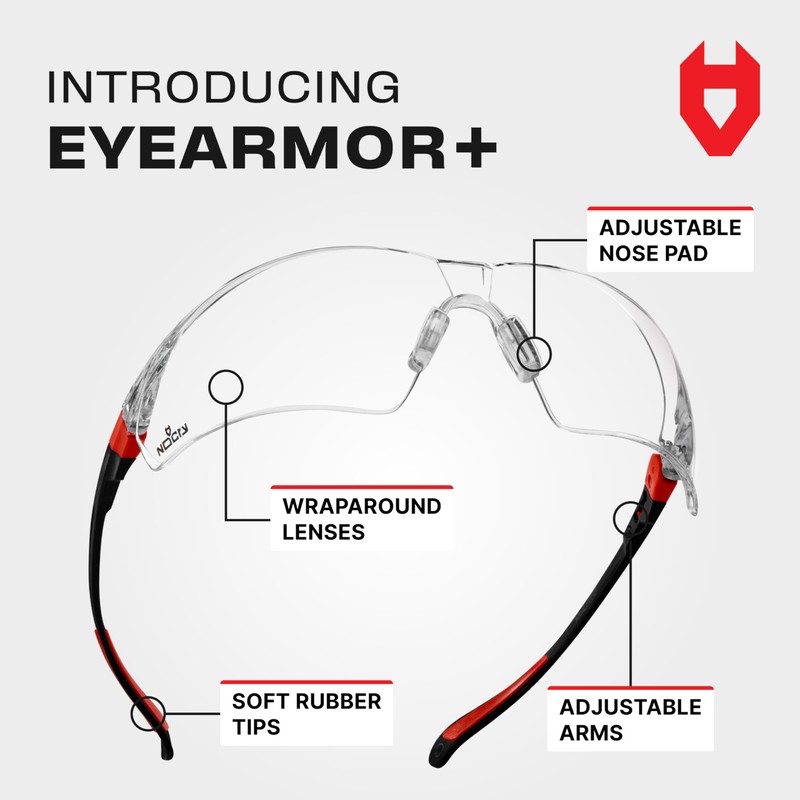 NoCry Clear Safety Glasses for Men and Women with Anti-Fog