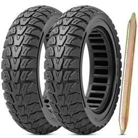 PaoWin 2 PCS 9.5x2.5-6.1 Solid Scooter Tires, 9.5x2.50 Off-Road Tire, 9.5 Inch Electric Scooter Rubber Tyre Puncture-Proof Front/Rear Replacement Wheels for NIU KQi3 Pro/Max/Sport (P-1006)