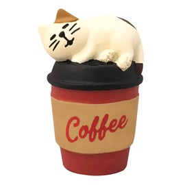 Deco Concombre ZCB-43338 Cozy Coffee Cat 1.1 x 1.0 x 1.7 inches (2.8 x 2.6 x 4.4 cm)