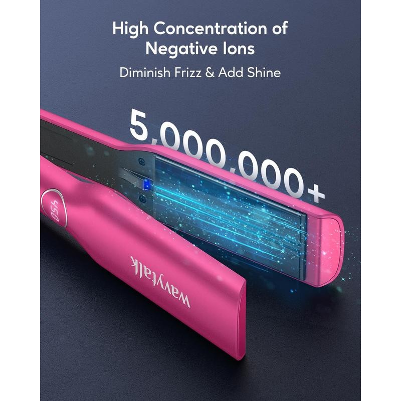 Wavytalk Hair Straightener 1.75 Inch for Effortless Straightening:_hot pink-v6