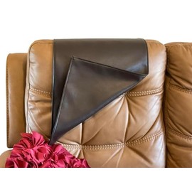 Headrest Cover 17x27 for Furniture slipcovers Furniture Protectors Sofas loveseats Theater Chairs Office Chairs recliners RV's (DARKCHOCOLATE)