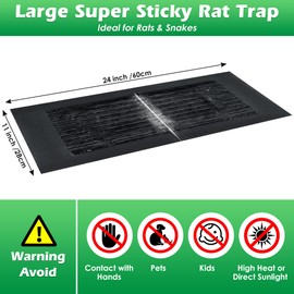 Qualirey 5 Pack 24 x 11'' Mouse Glue Traps, Anti Slip Rat Snake Rodent Sticky Pads Pet Friendly, Peanut Scented Mice Glue Board That Work for Home Indoor Outdoor Restaurant Kitchen Hotel Office